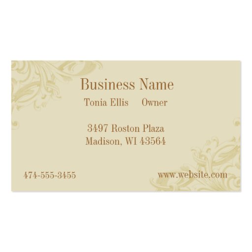 Parchment Scroll Business Cards (front side)