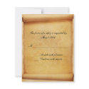 Parchment Scroll Response Card invitations