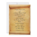 Parchment Scroll Wedding Invitation invitation