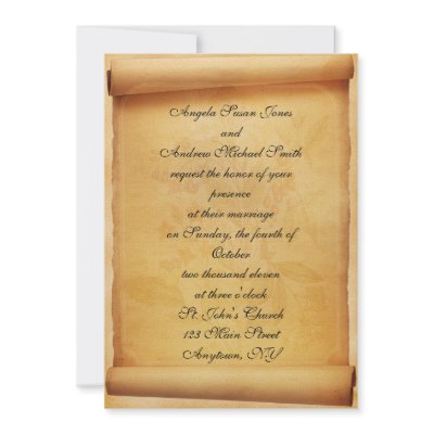 Parchment Scroll Wedding Invitation by StarStock
