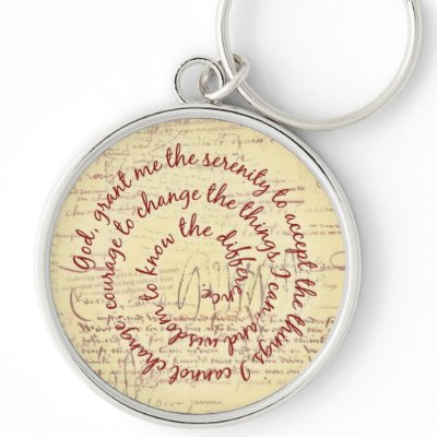 Parchment Serenity Prayer Keychain by KrispysKingdom