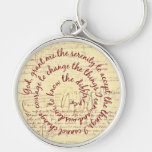 Parchment Serenity Prayer Keychain