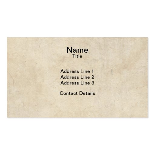Parchment Texture Business Card Templates (front side)