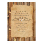 Parchment Wood Rustic Country Wedding Invitation