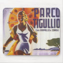 Parco Tgullio Vintage Travel Poster Mousepad by RetroCommunications Parco Tgullio Vintage Travel Poster Mousepad
