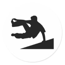 Parcouring Round Stickers