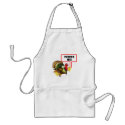 Pardon Me Funny Turkey Day Design aprons