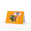 Pardon Me Funny Turkey Day Design cards