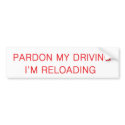 pardon my driving bumper stickers by theartshelf pardon my driving bumper stickers