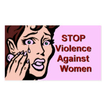 Pare la violencia contra mujeres plantilla de tarjeta de negocio