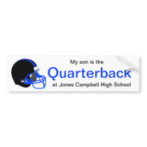 Parent Blue and Black Football Bumper Sticker