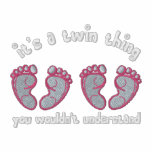 Parent of Twin girls embroidered shirts