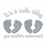 Parent of Twins - boy & girl embroidered shirts