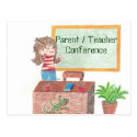 Parent/teacher conference reminder postcard