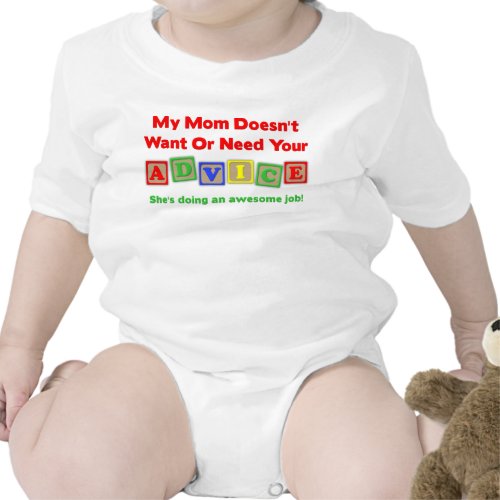 Parental Advice Funny Onesie Creeper T-Shirt zazzle_shirt