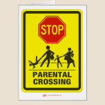 Parenting Crossing Holiday Greeting Card cards