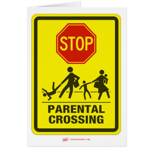 Parenting Crossing Holiday Greeting Card