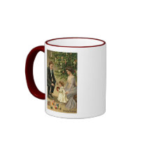 Parents and Child Christmas Card Coffee Mug