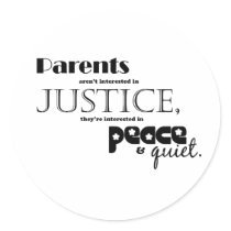 Parents-peace and quite stickers