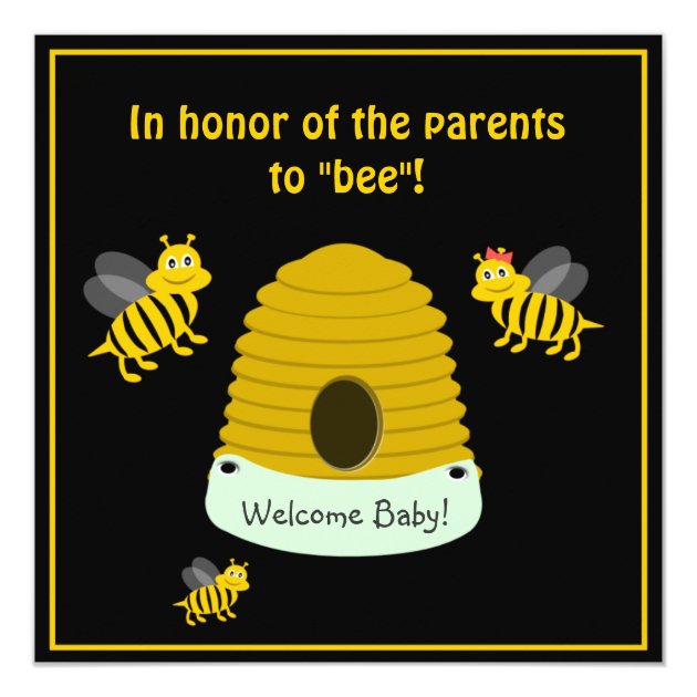 Parents To Bee Bumble Bee Baby Shower Card