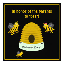 Parents To Bee Bumble Bee Baby Shower Personalized Invite