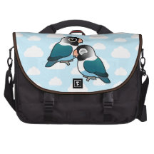 Pares adorables enmascarados azul del Lovebird