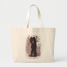 pares de la tarjeta del día de San Valentín Bolsas De Mano