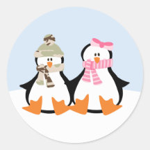 Pares militares del pingüino pegatina