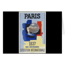Paris 1937 greeting card