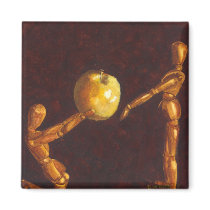 Paris and Aphrodite Magnets Square