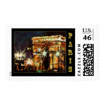 Paris Arc de Triomphe Postal Stamp by Ginette
