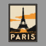 paris art deco retro travel poster postcard