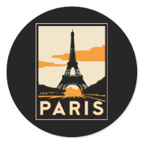 paris art deco retro travel poster stickers