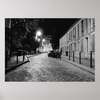 Paris at night posters