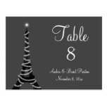 Paris at Night Table Number Post Card