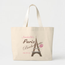 Paris Bachelorette Party Gear Tote Bags