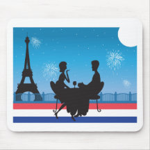 Paris Background Mouse Pad