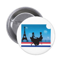 Paris Background Pinback Button