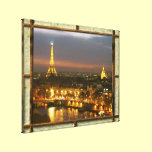 Paris by Night In Rustic Frame canvas prints