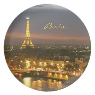 Paris by Night Plate plate