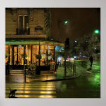 Paris Cafe at Night Print