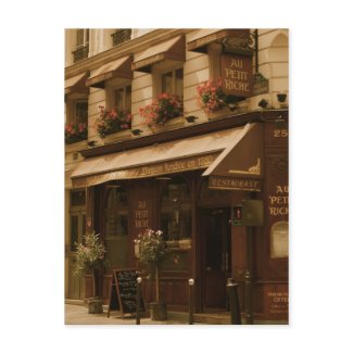 Paris Cafe by Day postcard