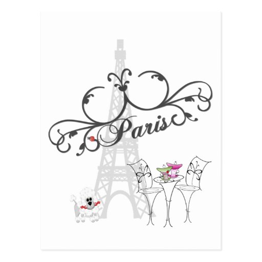 Paris Cafe Postcard