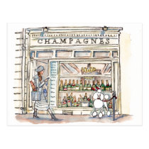 Paris champagne Flaneur postcards