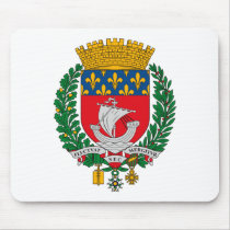 Paris Coat of Arms Mousepad by FlagTshirts Paris Coat of Arms Mousepad