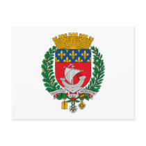 Paris Coat of Arms Postcard by FlagTshirts Paris Coat of Arms Postcard