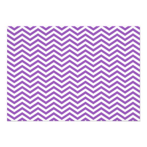 Paris; Deep Lilac Chevron Stripes Personalized Invites