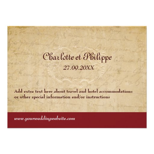 Paris Destination Wedding Invitation