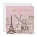 Paris, destination wedding  invitations