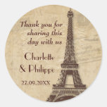 Paris Destination Wedding Stickers